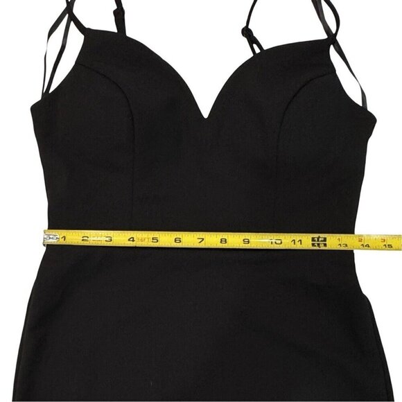 B. DARLIN‎ Juniors Strappy Black Mini Dress Size 9/10 Bodycon Cocktail Party - Picture 11 of 13